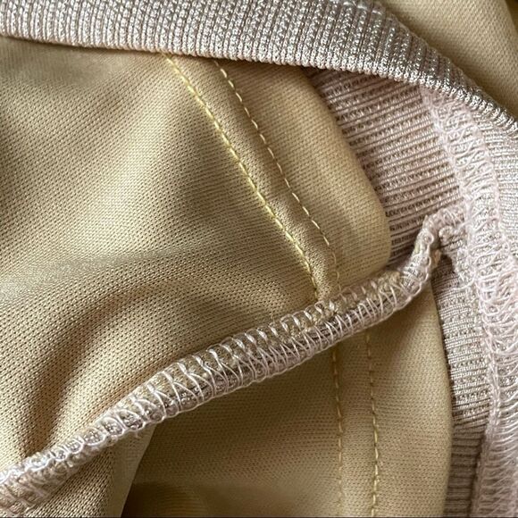 NWT Fiestar Nude Bodycon Mini Dress with CrissCross Straps in Front Size Medium - Picture 7 of 11